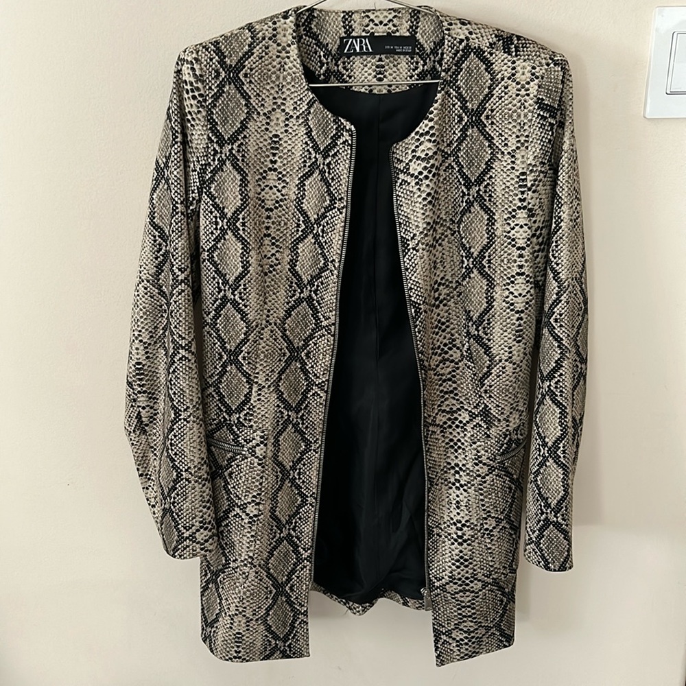 Zara snakeprint jacket
